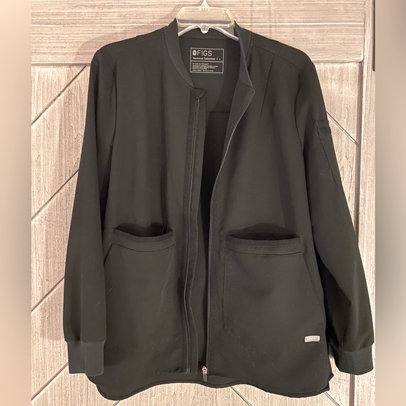Figs Jackets & Coats Figs Scrub Jacket Black Poshmark